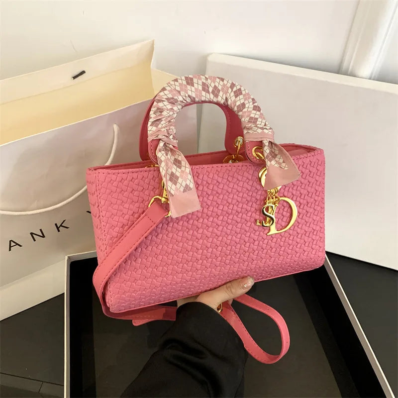 Woven Princess Handbag | Silk Scarf Satchel & Crossbody Luxegan