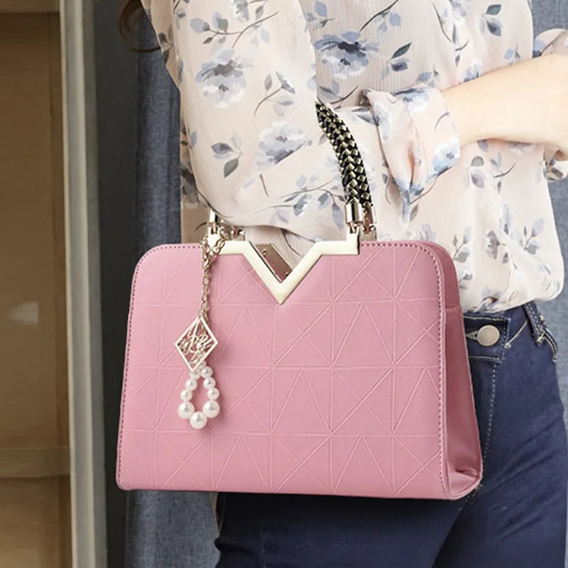 Women's Handbag Patchwork Shoulder Messenger Bag | Office Work PU Leather Female Bag & Ladies Luxury Elegant Handbag Luxegan