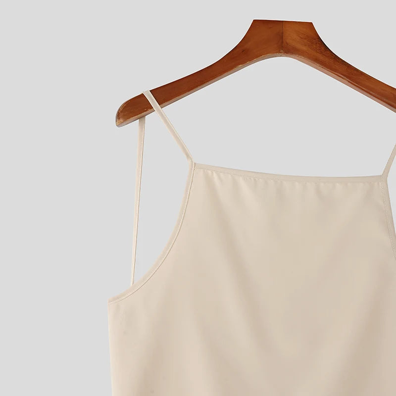 Backless Hollow Out Tank Top | Sophisticated O-Neck Sleeveless Silhouette | Elegant "Lace-Up" Summer Streetwear | "Dignified" Unisex Broadcloth Vest for Radiant Versatile Styling Luxegan