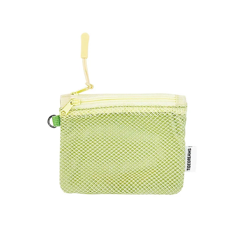 Travel Makeup Storage Bags | New Mesh Coin Purse & Simple Portable Mini Bag (Multi-purpose Square Bag Double-layer Zipper Card Holder) Luxegan