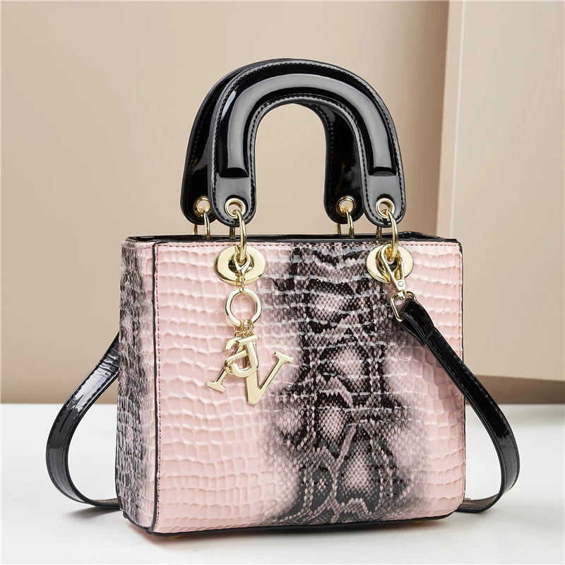 Gradient Alligator Print Shoulder/Crossbody Bag Luxegan