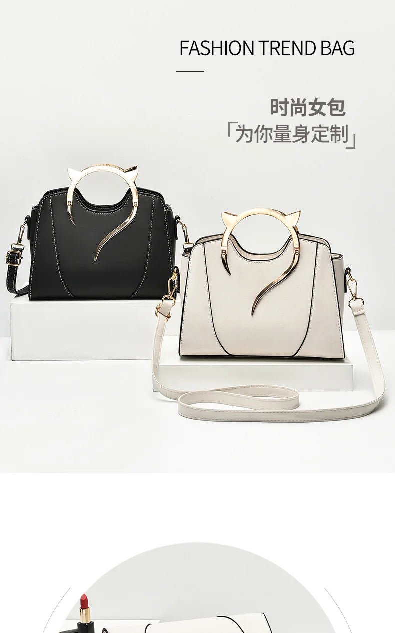New Arrival Leather Women's Shoulder Bag | Solid Color Crossbody Small Square Bag & Zipper Phone Purse Luxegan