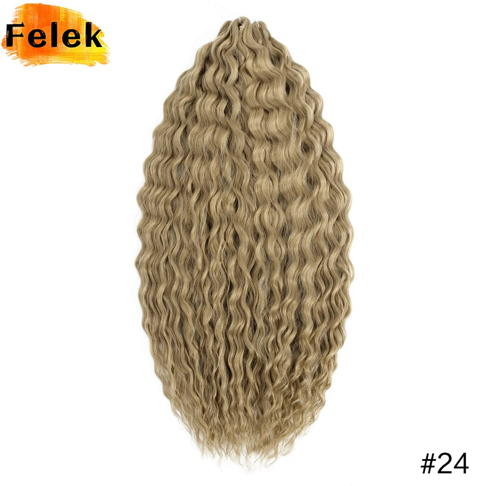 Ariel Curls Crochet Braiding Hair | Water Wave Synthetic Braid Extensions