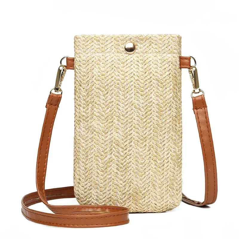 Straw Beach Bag | Bohemian Style Tassel Mini Crossbody Luxegan