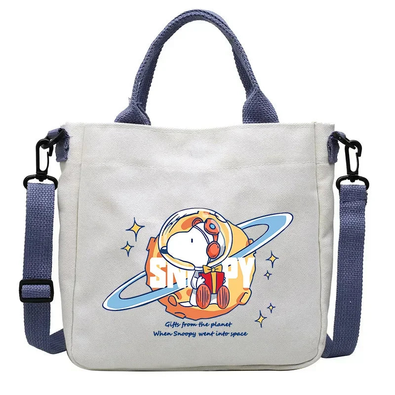 Kawaii Snoopy Cartoon Canvas Bag | Crossbody School Bookbag for Students Luxegan