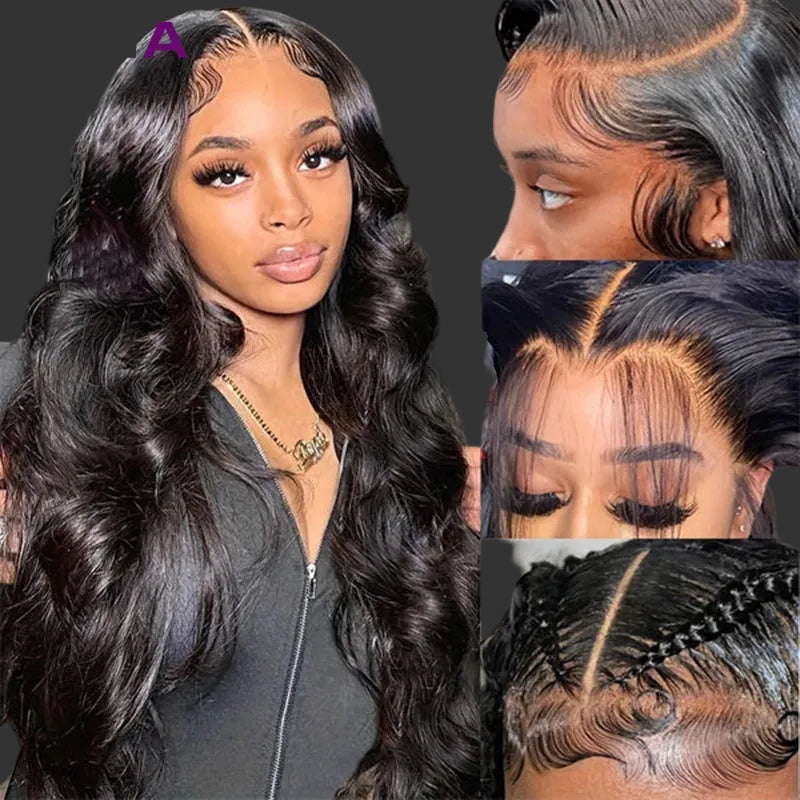 Luxury Ombre Blonde Body Wave Lace Front Wig | 13x6 / 13x4 Transparent Swiss Lace Frontal Wig | 100% Malaysian Remy Human Hair Multi-Tonal Black Brown to Honey Blonde 5x5 Closure Wig for Women (26+ Inch Long) Luxegan