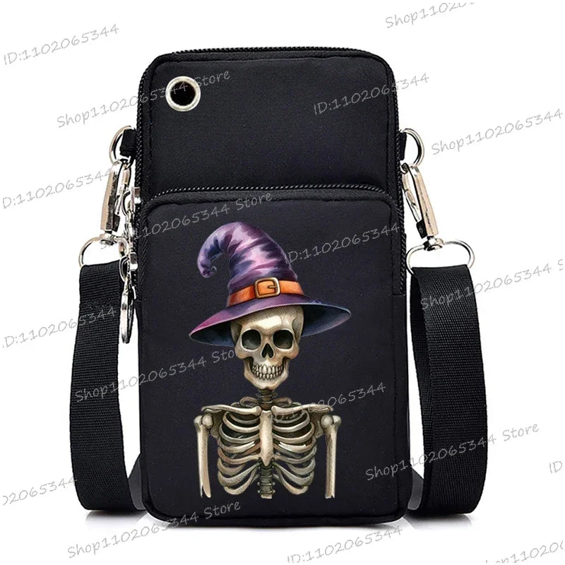 Mini Mobile Phone Bag | Gothic Doll Pattern Crossbody Bag Luxegan