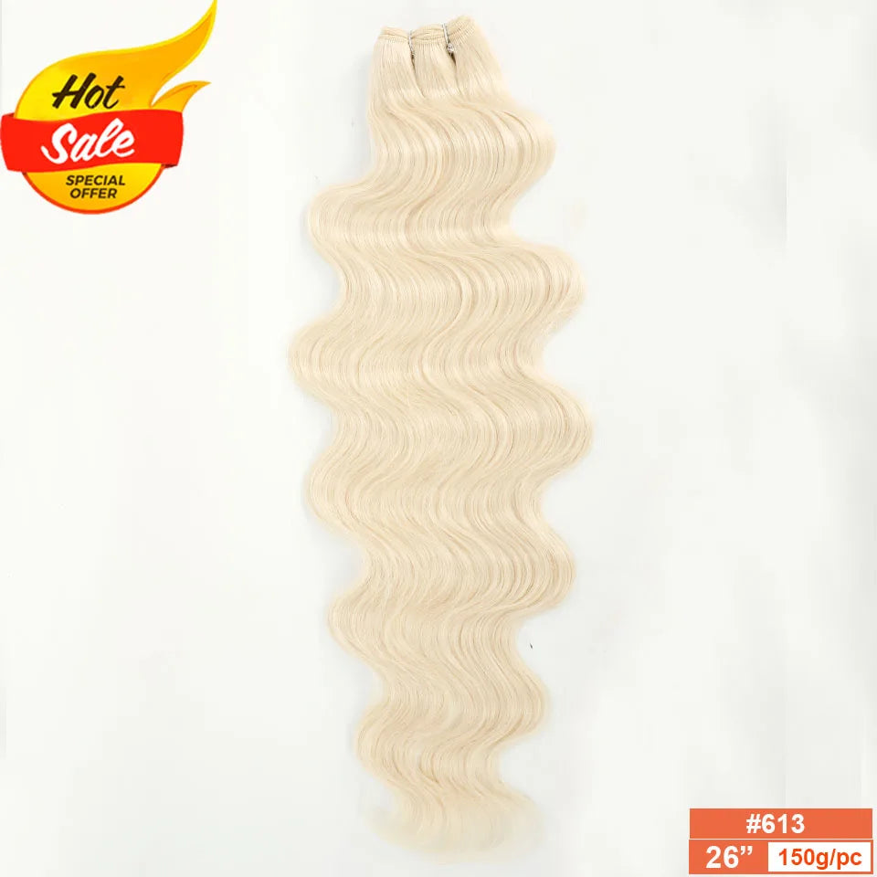 Synthetic Body Wave Hair Extensions | 26–30 Inch | 150–200g