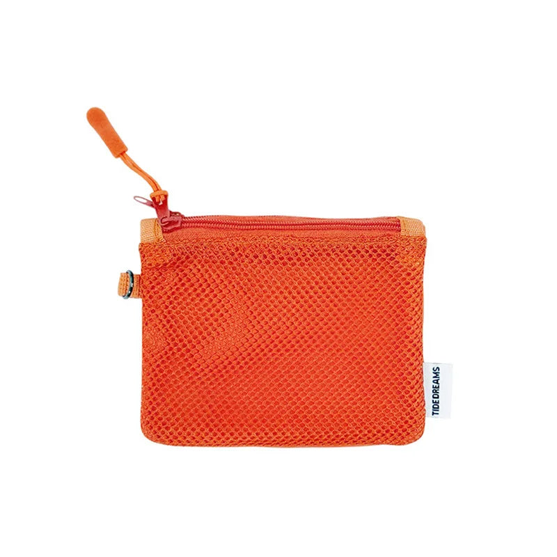 Travel Makeup Storage Bags | New Mesh Coin Purse & Simple Portable Mini Bag (Multi-purpose Square Bag Double-layer Zipper Card Holder) Luxegan