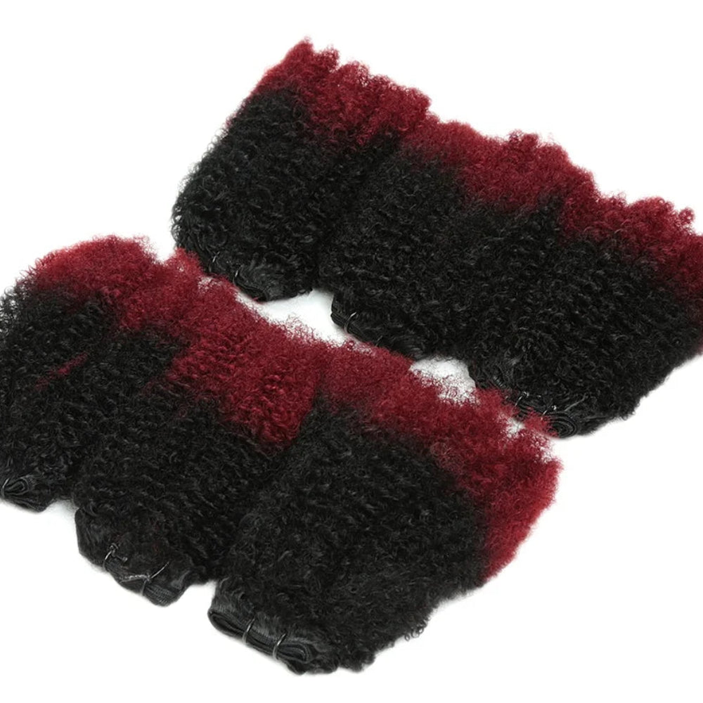Afro Kinky Curly Synthetic Weft Hair Extensions – Sew In Luxegan