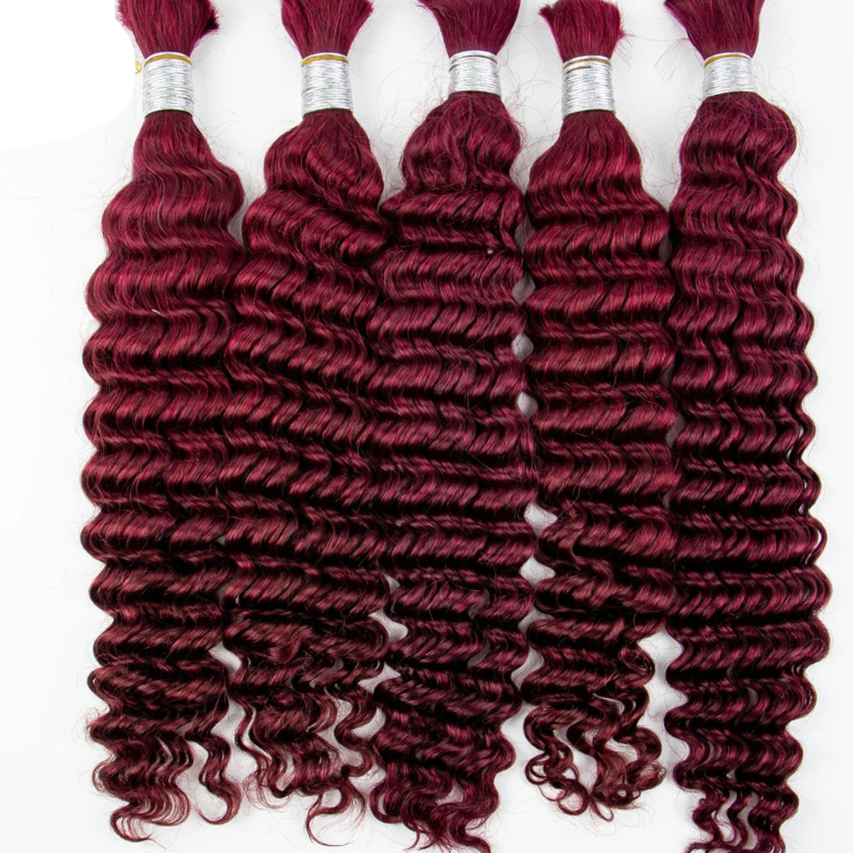 Deep Wave Human Hair Bulk for Boho Braids | No Weft Braiding Hair | 16-24in