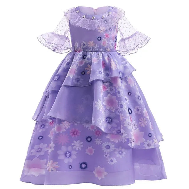 Girls Mirabel Isabela Encanto Costume Girl Princess Dress Children Elsa Anna Rapunzel Cinderella Mermaid Aurora Cosplay Clothes