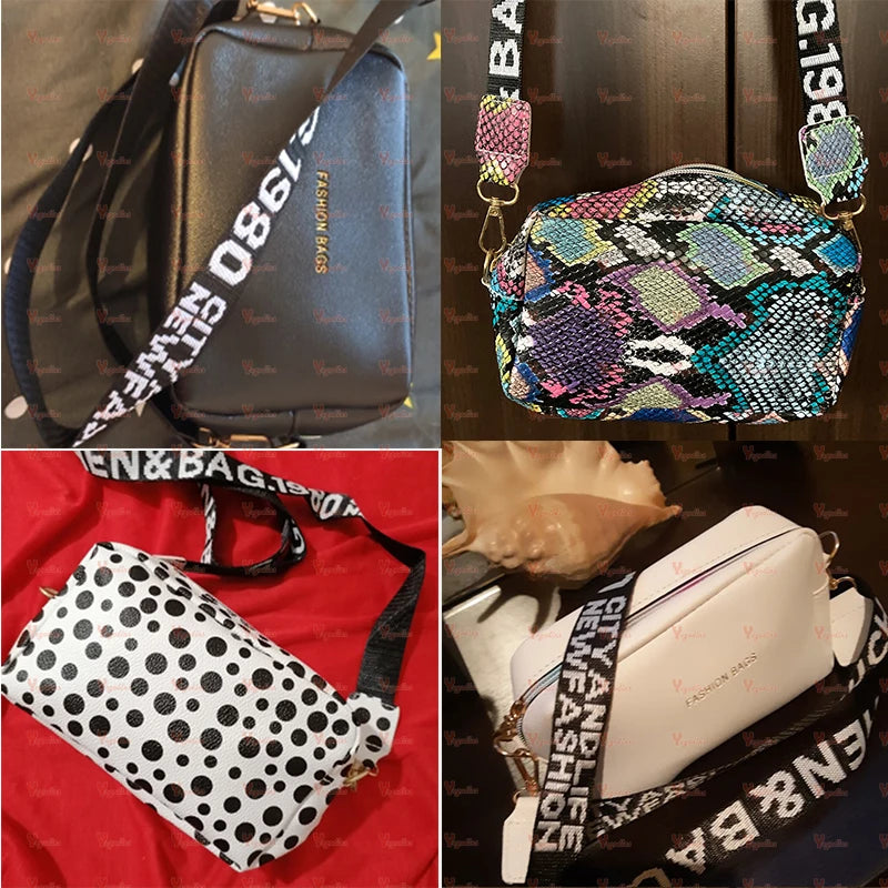 PU Leather Solid Square Bag | Soft Fashion Letter Strap Crossbody Messenger Bag Luxegan