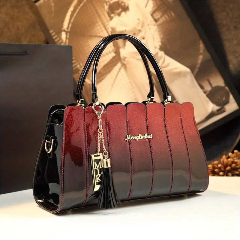 New Fashion Stylish Versatile Patchwork Handbag for Women - Crossbody Tote & Mom Bag in PU Leather Luxegan