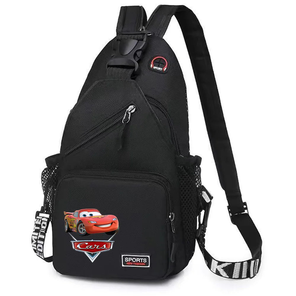 Cars Lightning McQueen Chest Bag Sling Messenger Bag | Crossbody Backpack Travel Sports Bagpack | Men Shoulder Bag Women Rucksacks Luxegan