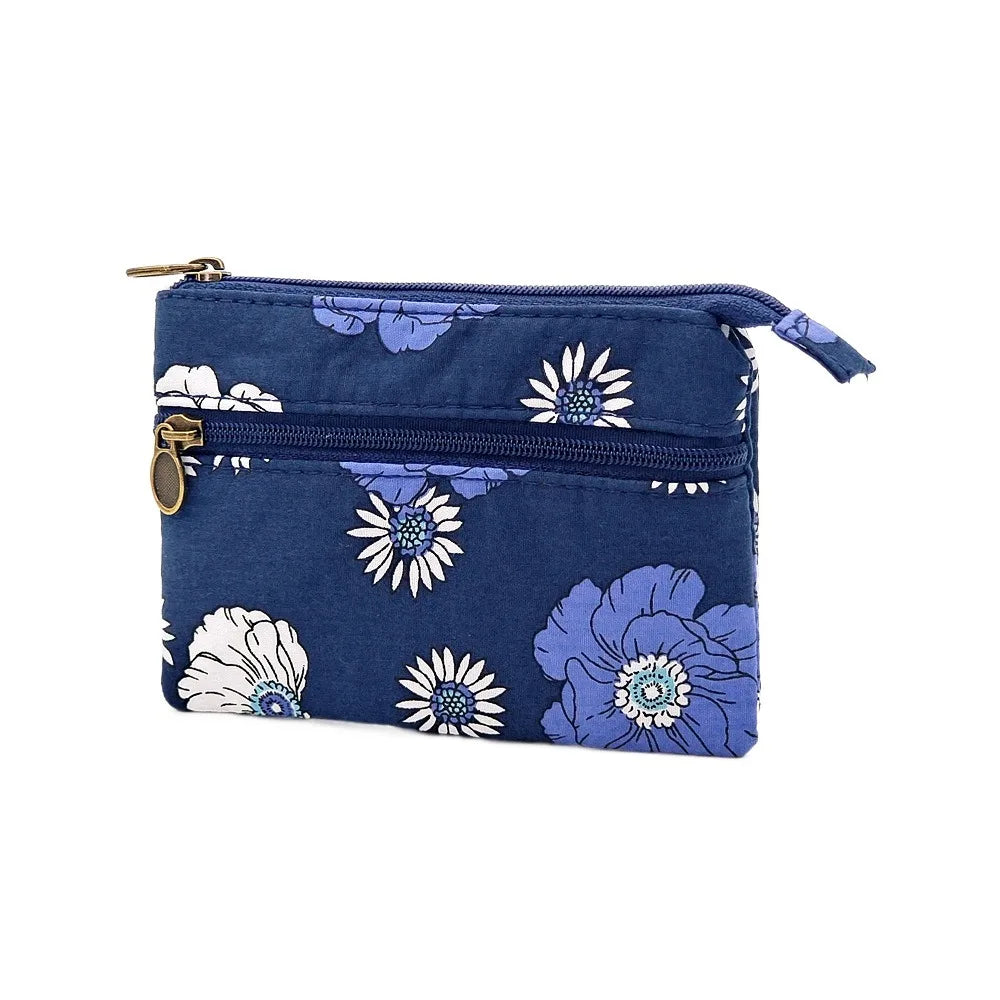 New Fashion Canvas Waterproof Coin Purse | Short Zipper Simple Organizer Clutch & Money Bag for Women Luxegan