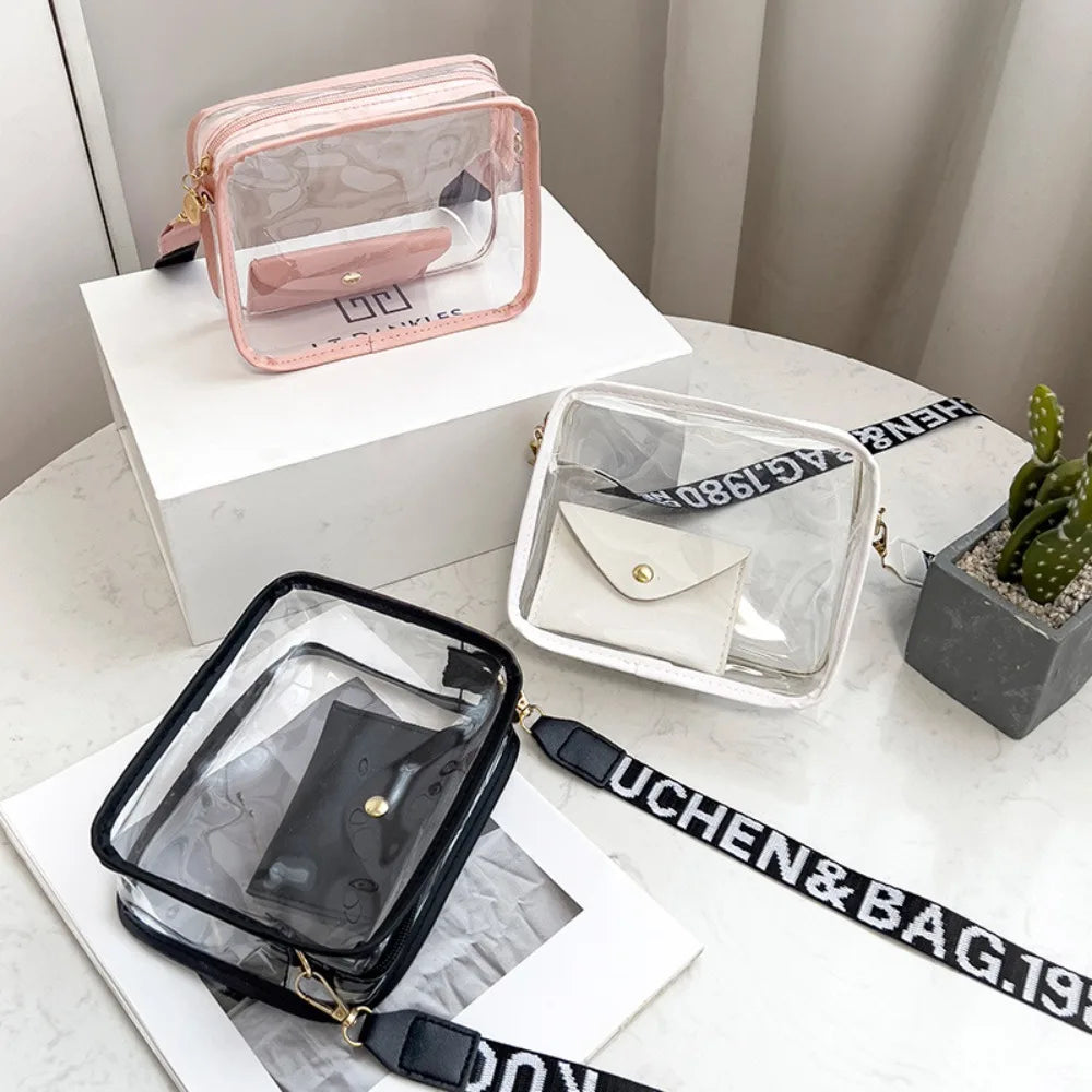 Transparent Crossbody Bag for Women | Fashionable Candy Color Jelly Bag Luxegan