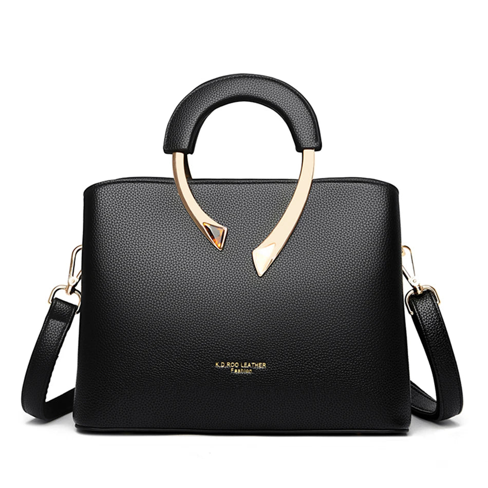 High-Quality Microfiber Leather Casual Tote | Sophisticated Luxury Designer Shoulder Bag | Elegant Multi-Compartment Crossbody | "Dignified" Soft Solid-Color Handbag for Versatile Daily Styling Luxegan