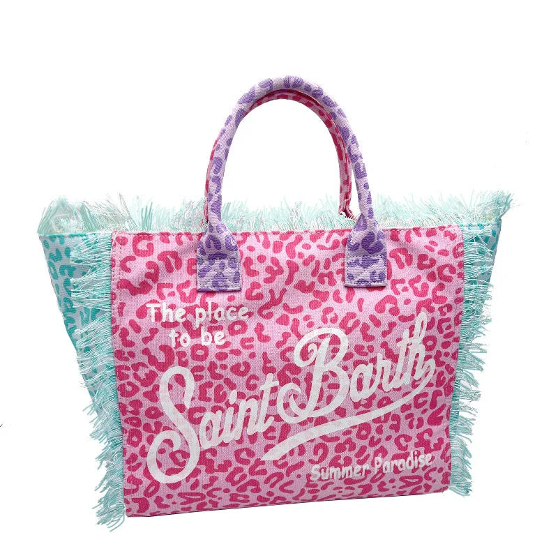 New Large Capacity Leisure Travel Bag | Handmade Canvas Tote with Tassel & Zipper Luxegan