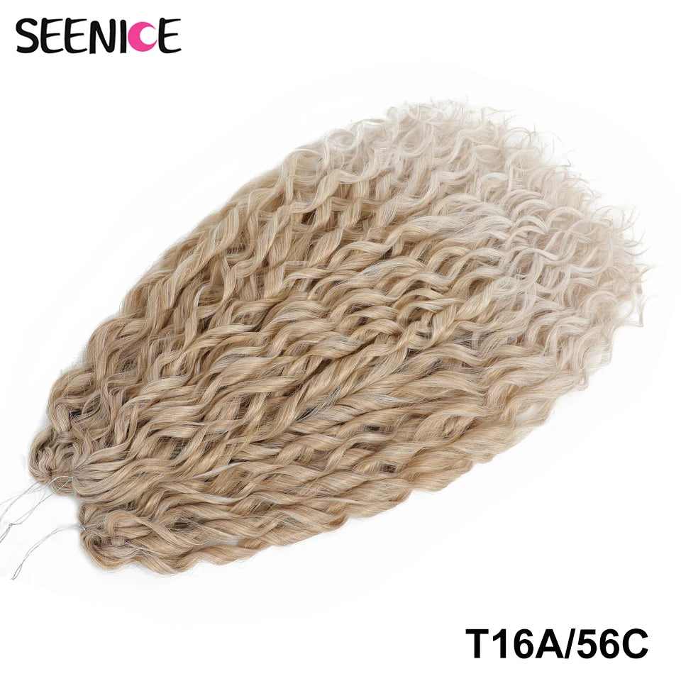 22 Inch Synthetic Water Wave Crochet Hair | Loose Deep Wave Braiding Extensions