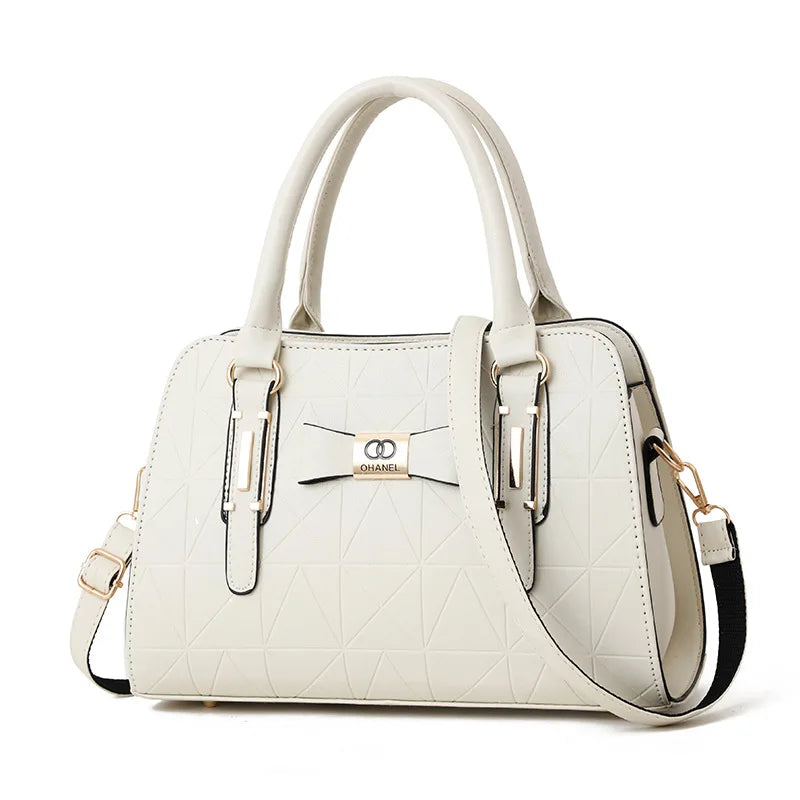 Hard Designer Commuting Tote | Luxury Retro Patchwork Crossbody Luxegan