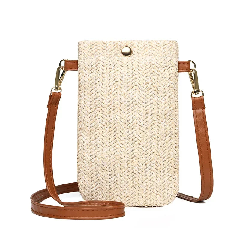Straw Beach Bag | Bohemian Style Tassel Mini Crossbody Luxegan