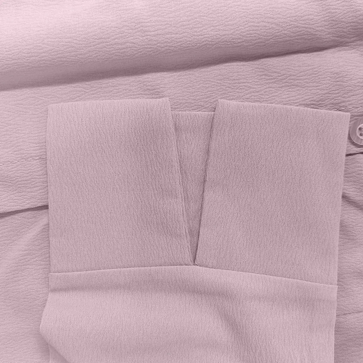 Women's Dress Autumn New Fashion Elegant Long Sleeve Leisure Solid Color V Neck Sexy Ladies Shirt Dresses Commuting Streetwear