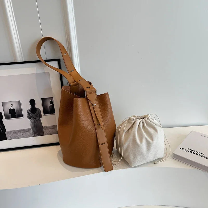 Retro Solid Color Baguette | Soft PU Leather Underarm Shoulder Bag Luxegan