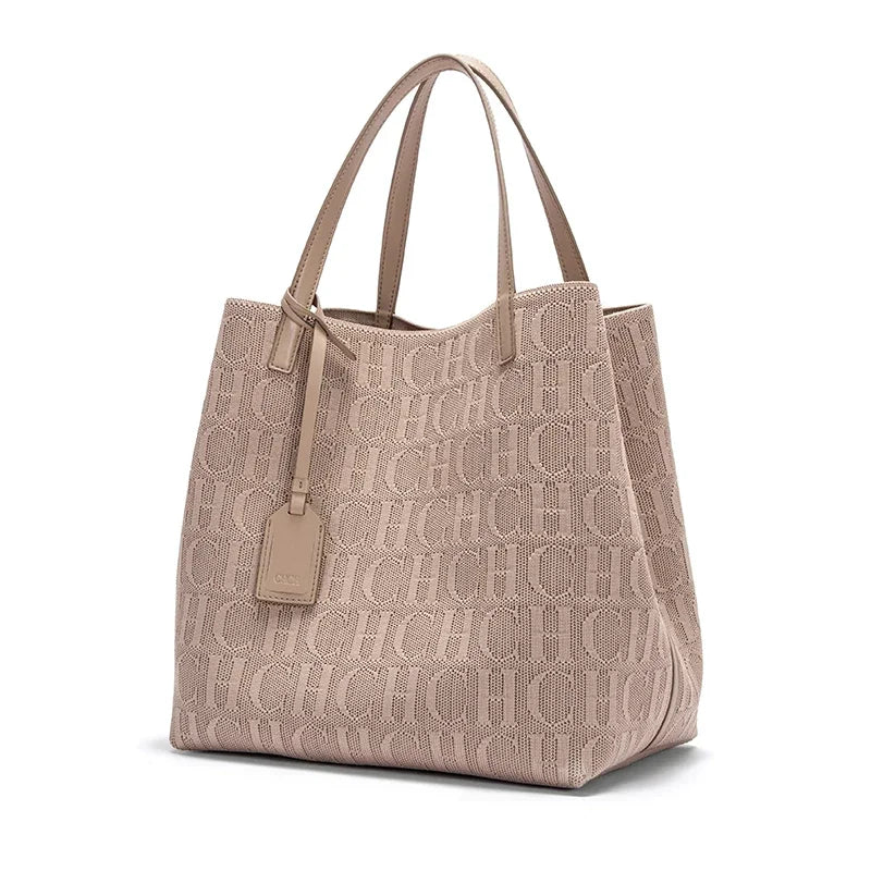 Ladies' Classic Shoulder Bag | Fashion Pure Color Handbag & Large Capacity Tote Luxegan
