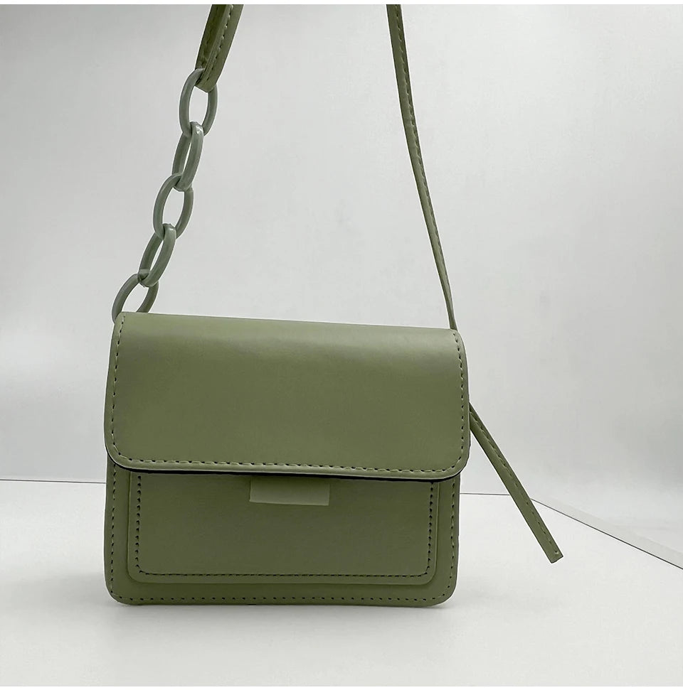 Fashion Brand Women's Small Crossbody Bag | Lightweight PU Leather Messenger Bag (Flap Handbag Purse, Summer Travel Bag for Female) Luxegan