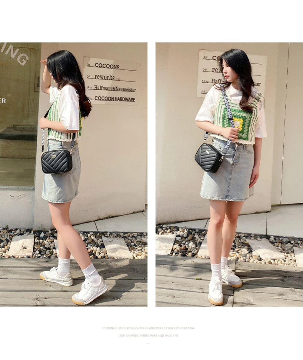 High-Quality PU Shoulder Bags for Women | Simple Crossbody Casual Messenger Bag & Phone Bag Luxegan