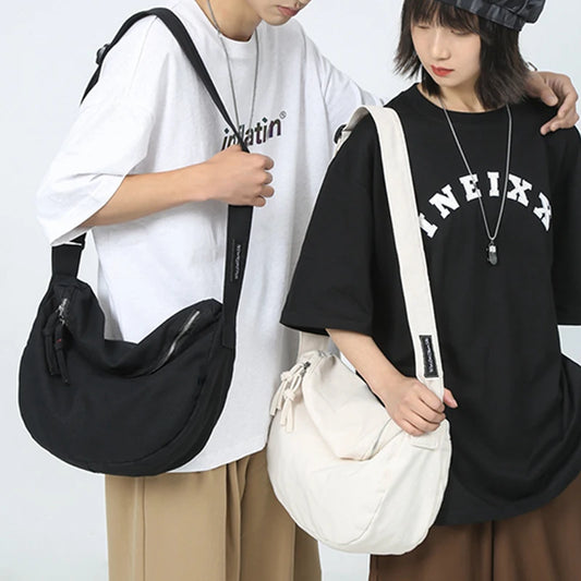 Fashionable Large Capacity Canvas Dumpling Shoulder Bag | Retro Casual Versatile Square Tote (Unisex) Luxegan