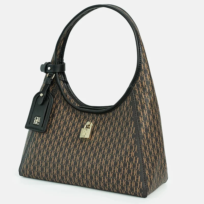 Exquisite High-Quality Letter Printed Crossbody Bag | Fashionable and Elegant Light Luxury Brand Handbag | Premium PU Leather Shell Bag for Women Luxegan