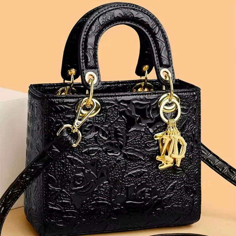 Brand Retro Ladies Handbag | High Quality PU Leather Shoulder Messenger Bag (Large Capacity Simple Commuter Bag for Women) Luxegan