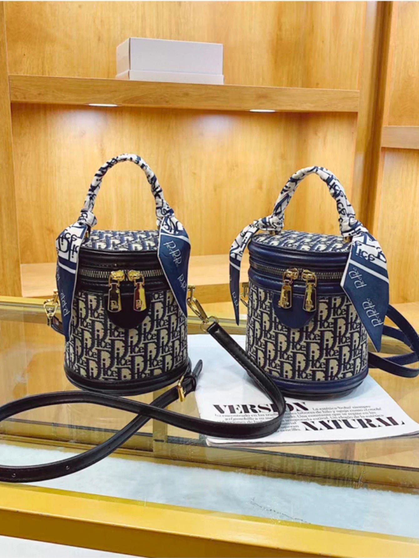 Lightweight Fabric Shoulder Bag | Letter Design & Detachable Strap Luxegan