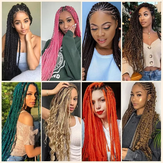 EZ Pre-Stretched Braiding Hair – Ombre Synthetic Crochet Braid Hair 26 Inch 90g Hot Water Setting (58 Colors