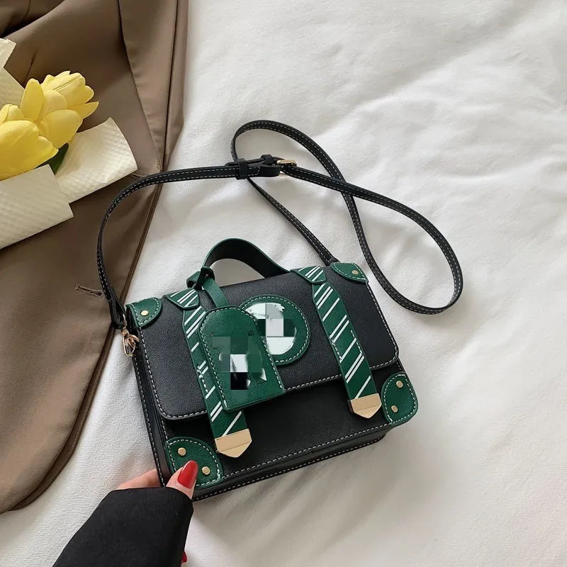 Magic Academy Style Cambridge Bag | Handheld British Postman Crossbody | Vintage Baguette Shoulder Bag with Scholarly Charm Luxegan