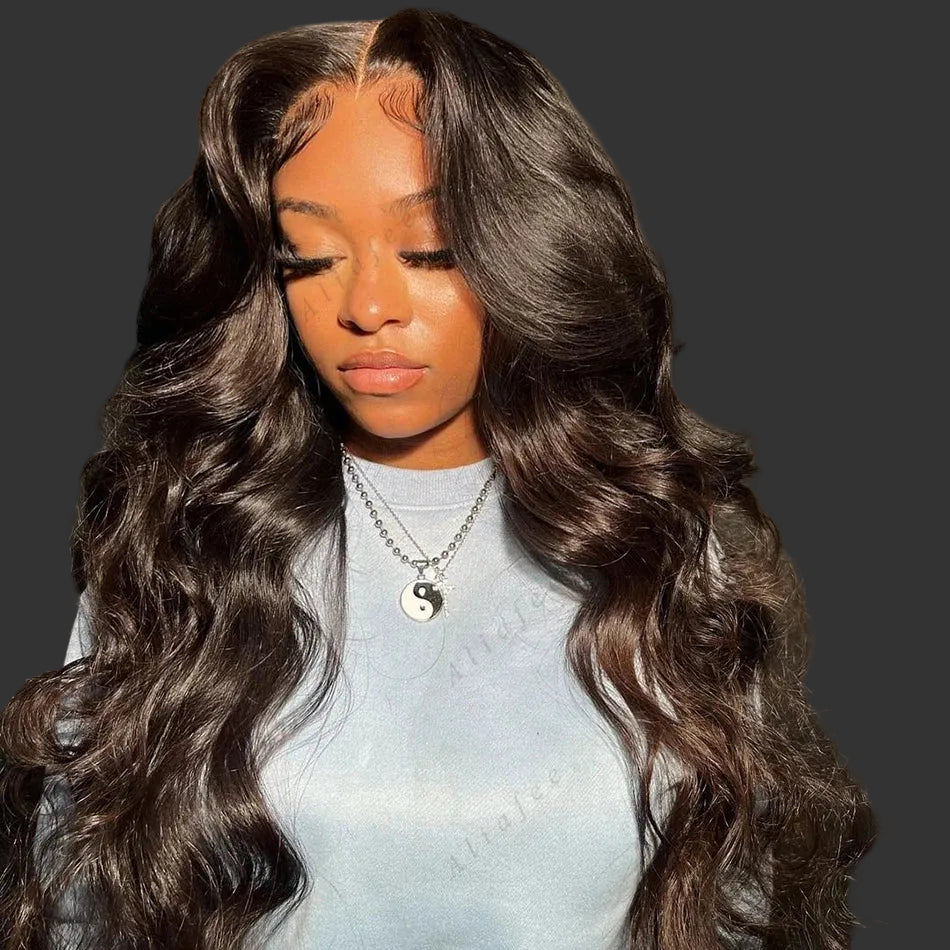 Gray Ash Blonde Highlight Lace Frontal Wig | Sophisticated 13x6 & 13x4 Transparent Lace | Elegant "Brazilian Remy" 26+ Inch Length | "Dignified" Pre-Plucked "Stripe" Highlight Human Hair for Radiant Versatile Styling Luxegan