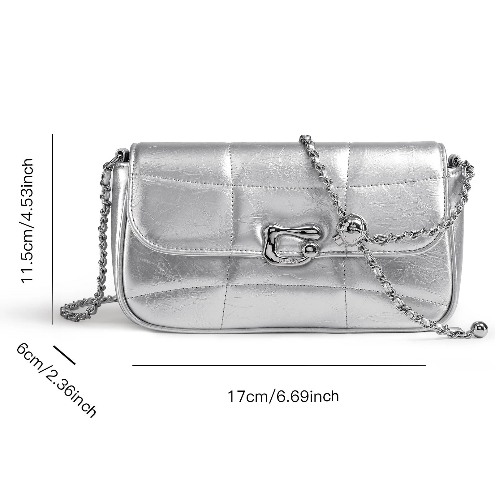 Genuine Leather Crossbody Bag | Luxury Brand Shoulder Bag with Chain Strap & Unique Design Quilted Handbag Luxegan