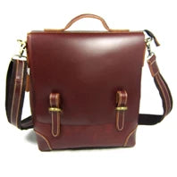 Luxury Genuine Leather Men's Briefcase | Sophisticated "Bull Leather" Silhouette | 15-inch Laptop Portfolio & Messenger Bag | "Dignified" High-Performance M019 Document Bag for Radiant Versatile Styling Luxegan