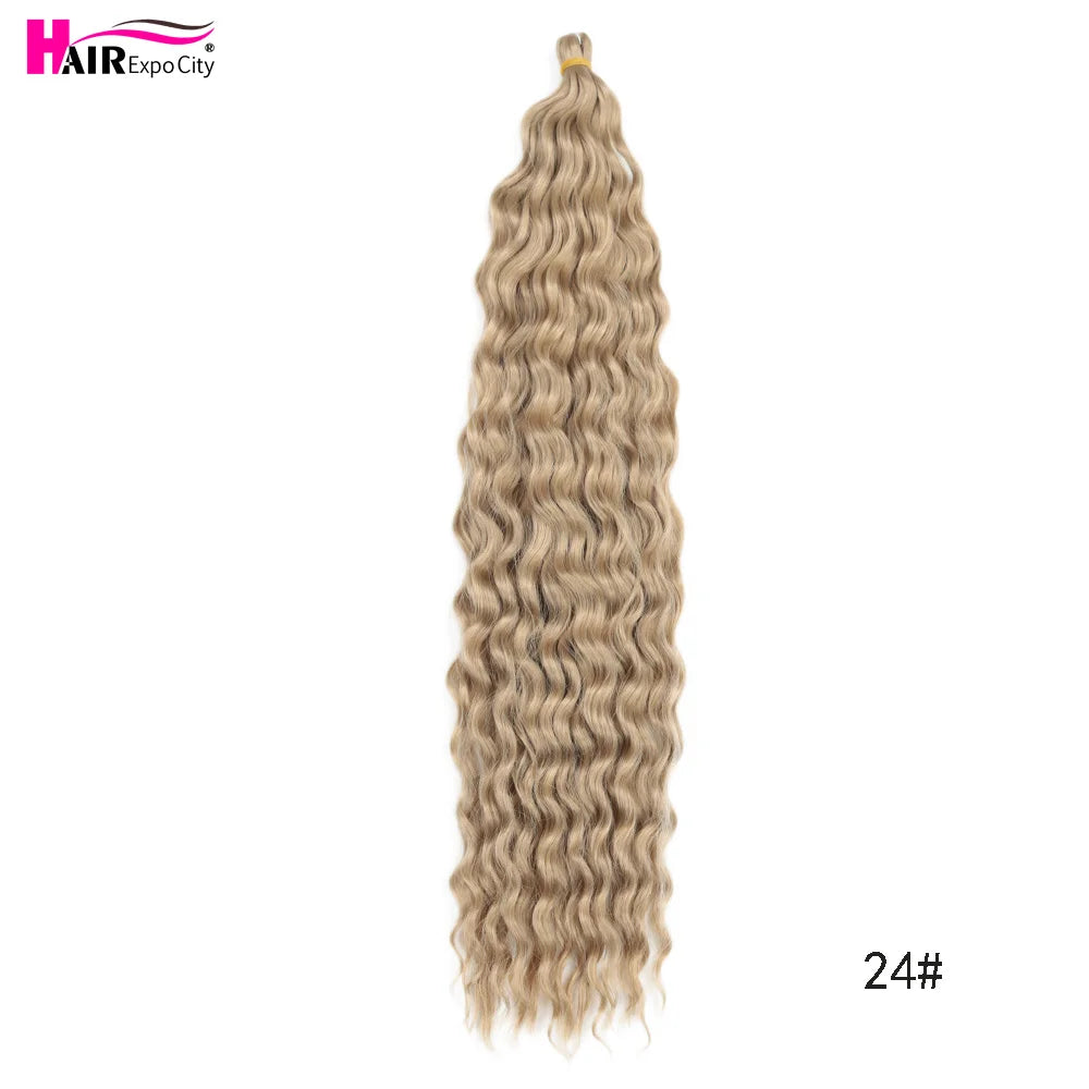 22 Inch Water Wave Twist Crochet Hair | Braiding Extensions