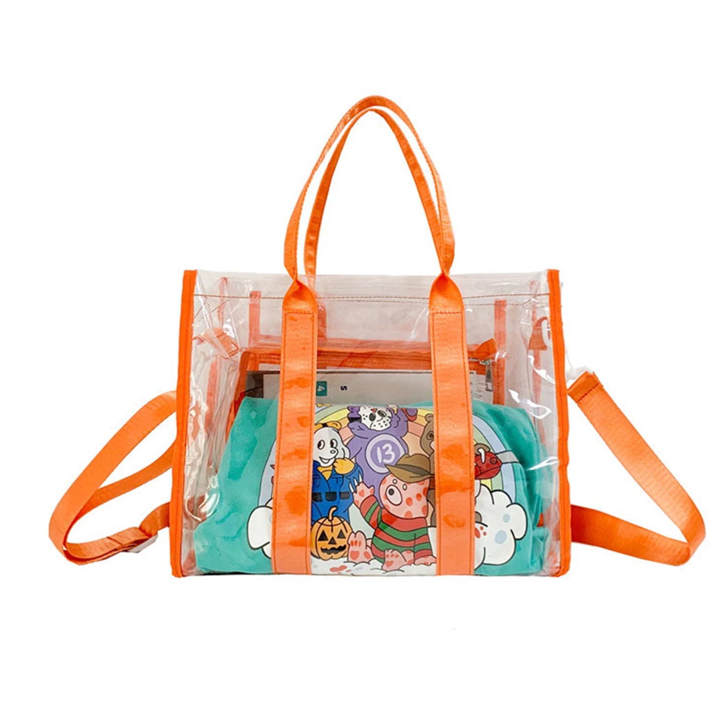 Transparent PVC Large Capacity Tote Bag Luxegan