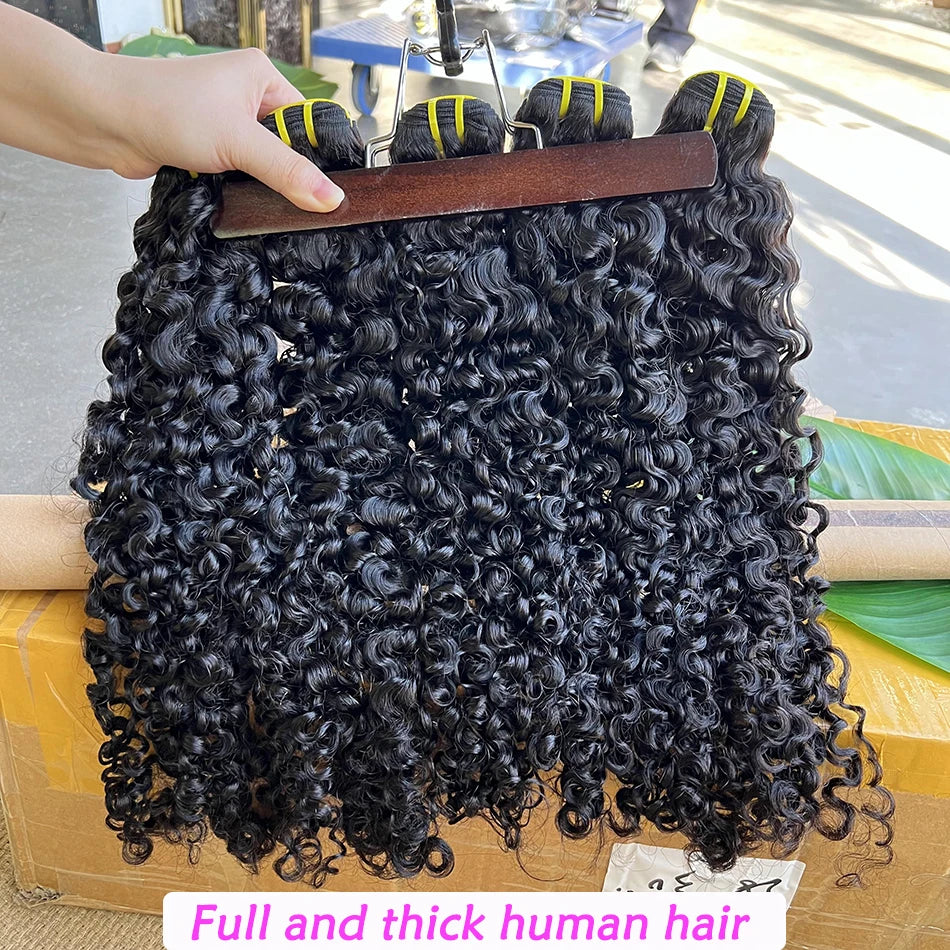 Burmese Curly Human Hair Bundles | 10–30 Inch Weft Extensions Luxegan