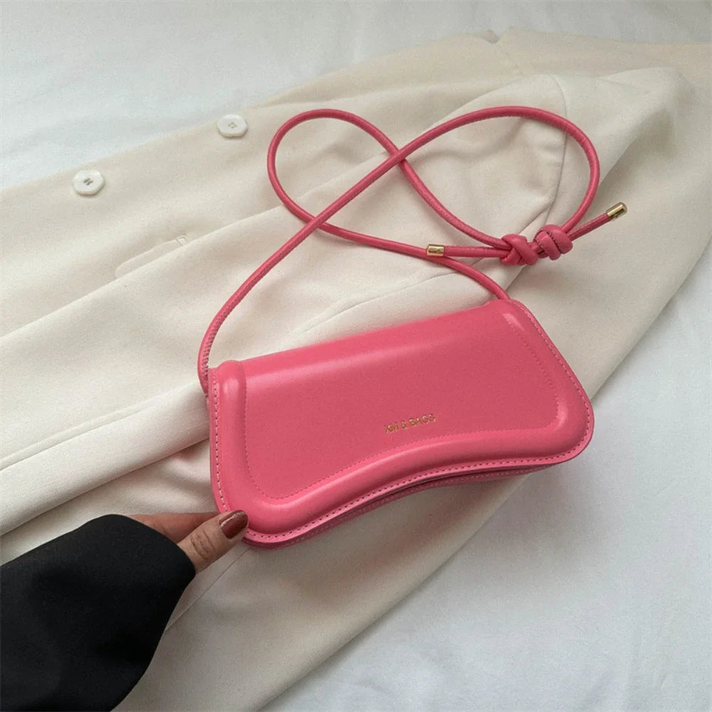 Ladies Shoulder & Crossbody Bags | PU Leather Women's Underarm Bags & Solid Color Small Top-Handle Purse (Female Daily Handbags) Luxegan