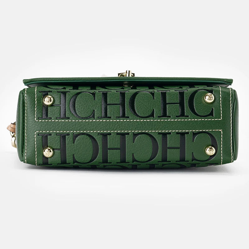 Elegant Letter Print Crossbody Bag | Niche Designer Satchel