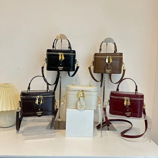 New Retro Versatile Shoulder Bag | High-End Casual Oblique Span Women's Hand Bucket Bag (Fashionable Crossbody) Luxegan