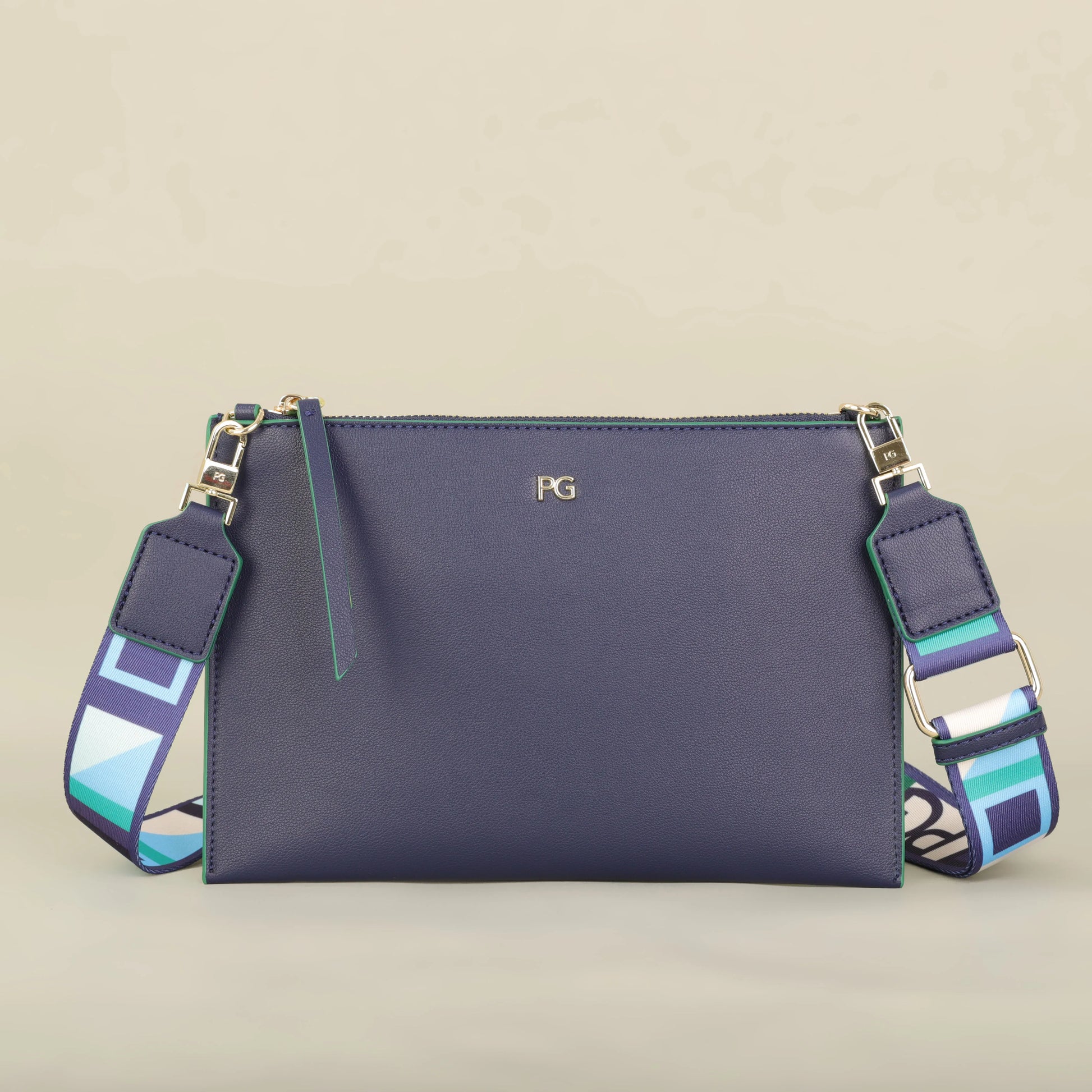 Soft PVC Clutch/Messenger Bag | Unisex Letter Appliqué Envelope Bag Luxegan