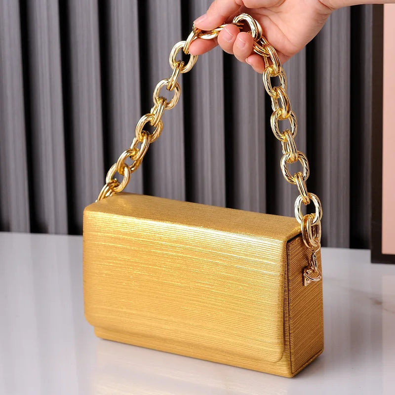 Orange Square Bag | PU Fashion Handbags & Luxury Designer Side Shoulder Bag Luxegan