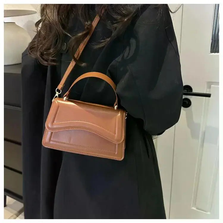 High-Quality PU Leather Handbag Purse | Women's Bag Solid Color Shoulder Crossbody Bags & Lady Messenger Small Tote for Women & Girls Luxegan