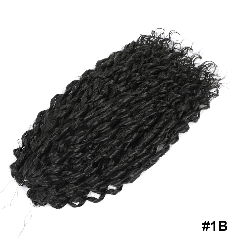 Jessica Curls Crochet Braiding Hair | Synthetic Water Wave Twist Hair 22 Inch | 53 Colors